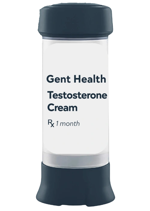 A bottle of Testosterone Cream from Gent Health